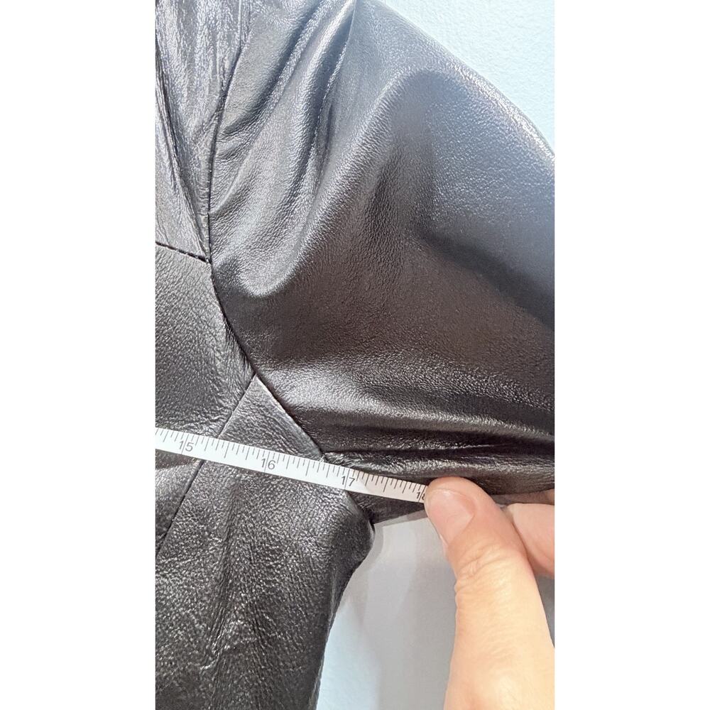 Wilsons Leather Black Genuine Leather Jacket Womens Size M 90s - Picture 6 of 7